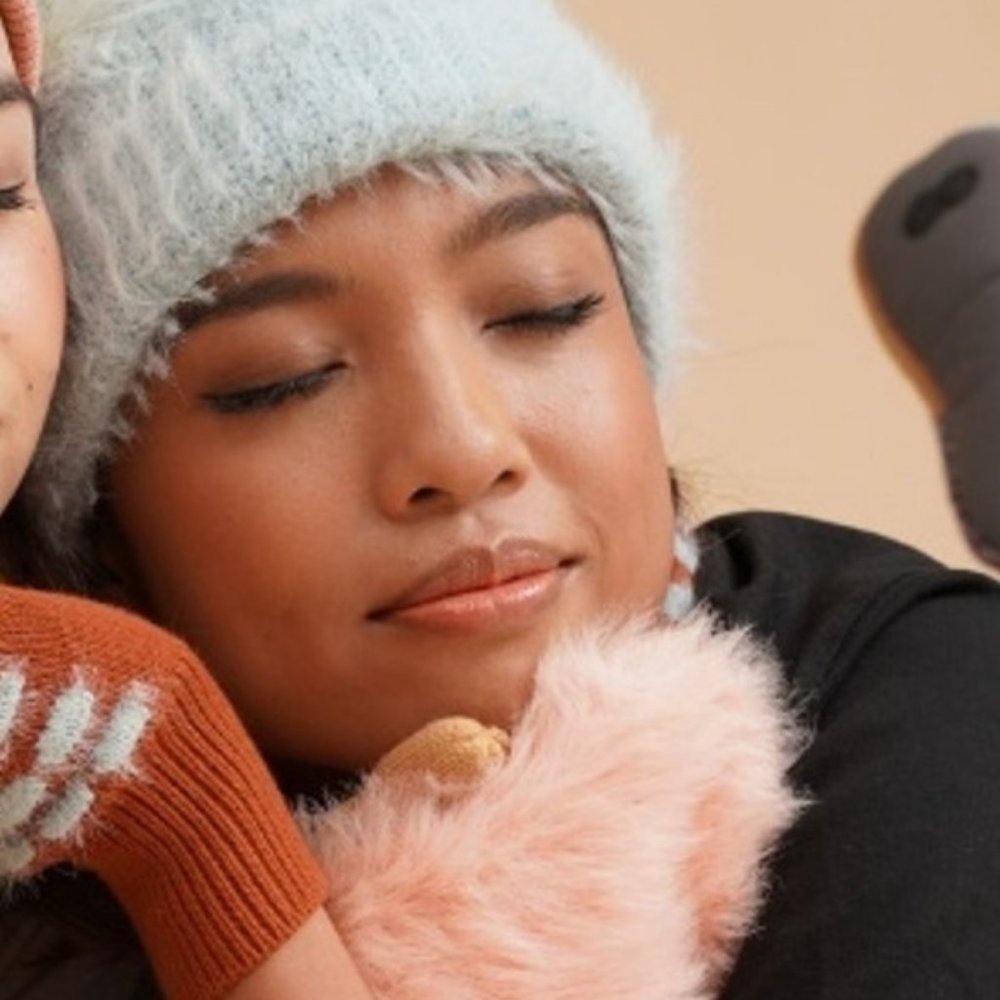 Verloop Faux Fur Knit Hat Cap Light Blue Color OS